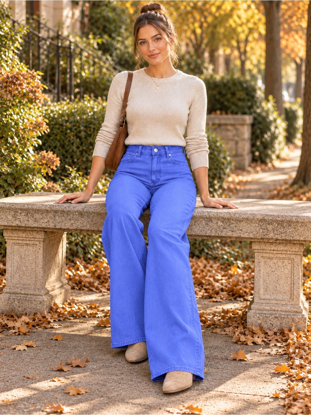 NWT Universal Thread Sailor Wide Leg High Rise Jeans Blue Size 4